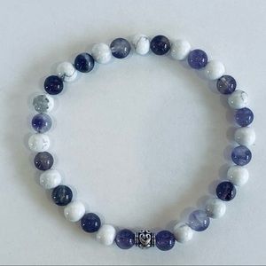 $10 FINAL SALE HAND CRAFTED Stretch Beaded Bracelet Amethyst
